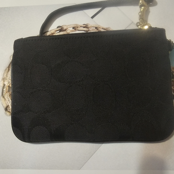 Simple black Coach Wristlet - Picture 3 of 3
